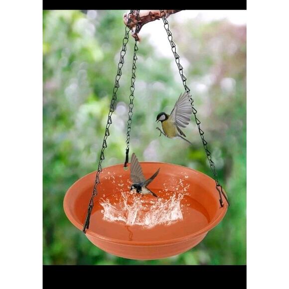 Hanging Bird Bath for Outside, Hanging Bird Water Feeder for Outdoor, Birdbath - Picture 5 of 5